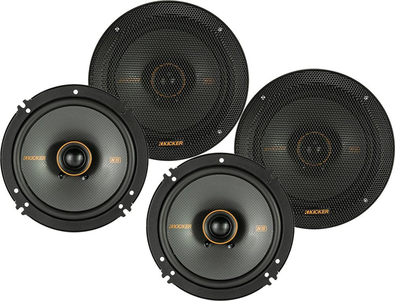 Kicker 51KSC6504 KS Series 6.5 inch coaxial car speakers 4 pack