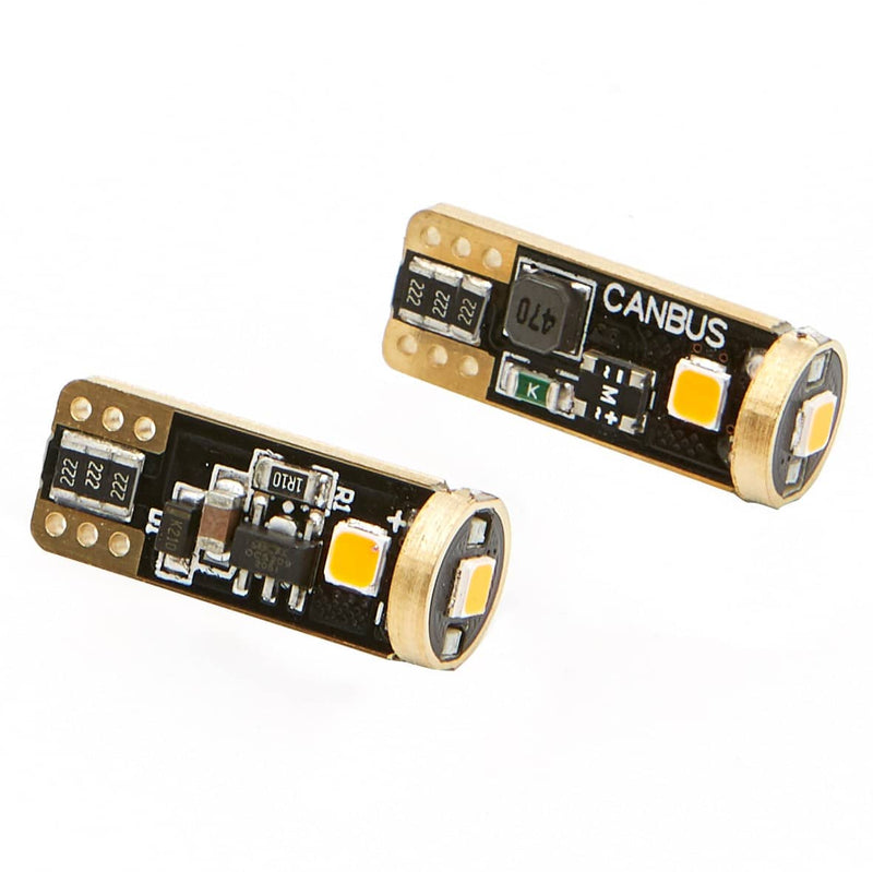L-T10D-A Lucas Lighting T10 194 Amber LED Bulbs – Advanced CANBUS (Pair)