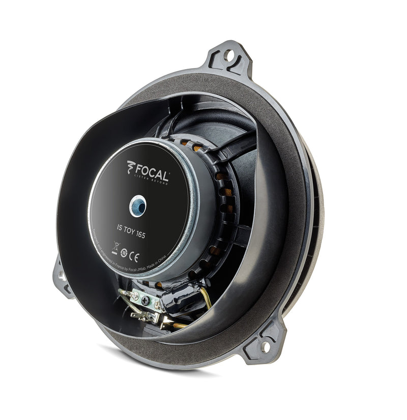 IS TOY 165 TWU Focal Inside 6.5" Polyglass 2-Way Component Speaker w/ Universal Tweeter Upgrade Kit Plug & Play Compatible with Toyota, Lexus, Subaru, 60W RMS 4 Ohm (Pair)