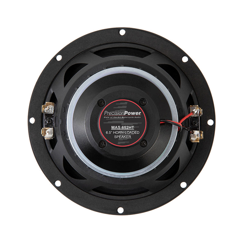 MAS.652HT Precision Power Soundstream Motorcycle Audio 6.5" High-Efficiency Horn-Loaded 2-Way Motorcycle Powersports Speakers (Factory Upgrade 2 ohm) Pair