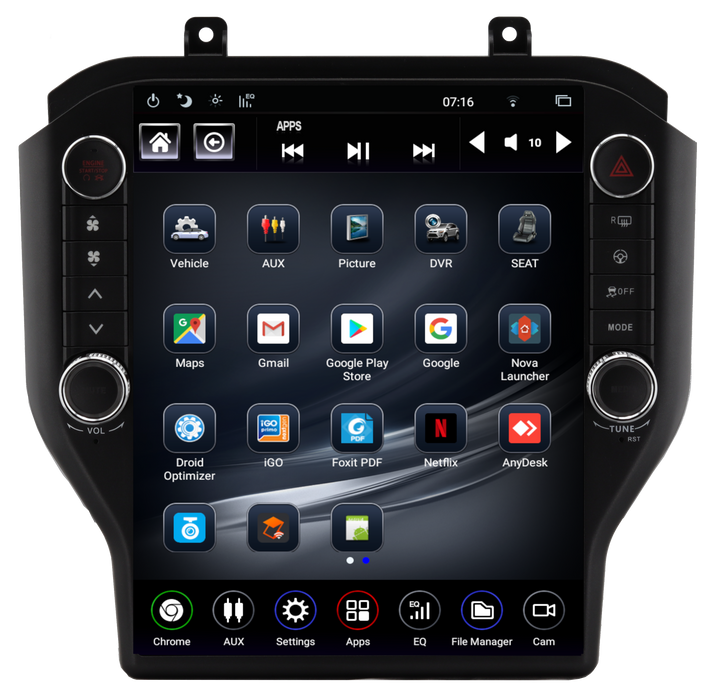 TS-FDMU12-1RR-5S Linkswell Gen V T-Style 12.1" Tablet Radio Ford Mustang 2015-2022