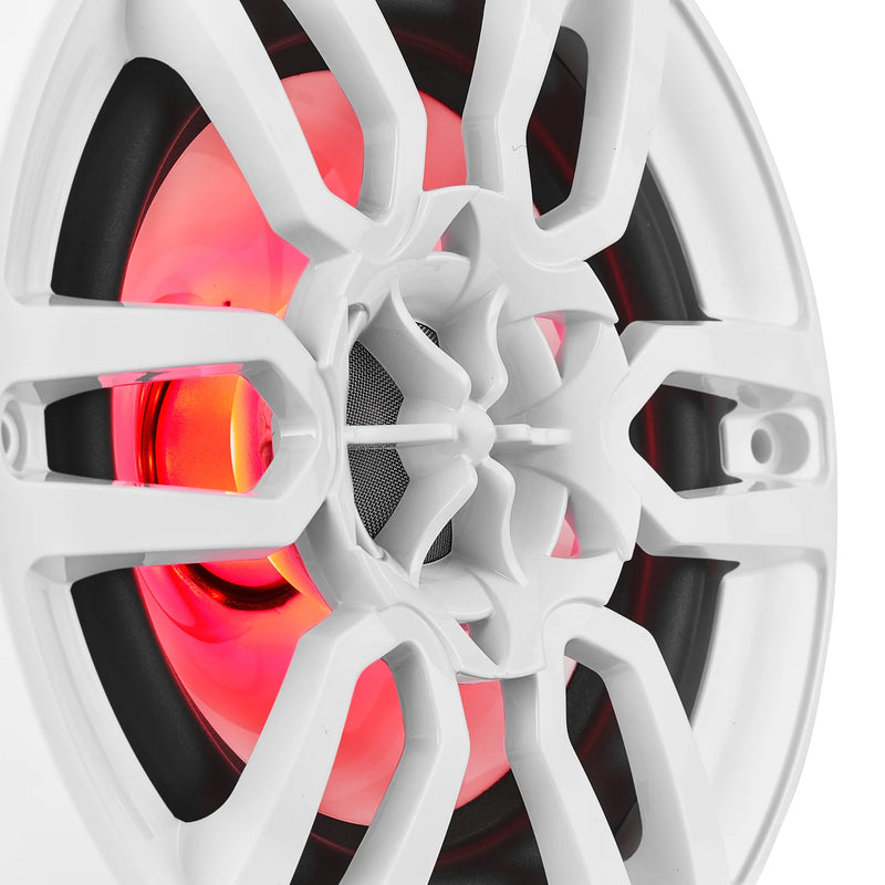 6.5 inch DS18 NXL-6 marine speaker cone and titanium tweeter detail