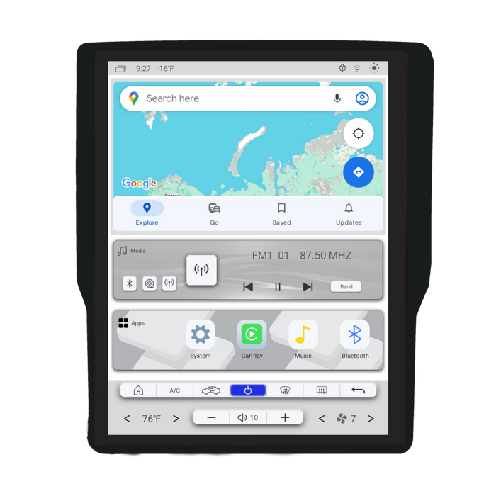 LT-DGOP12-1RR-6C Linkswell LITE 2 Series T-Style 12.1" Tablet Radio RAM Trucks 2014-2018 / RAM Trucks Classic 2019-up