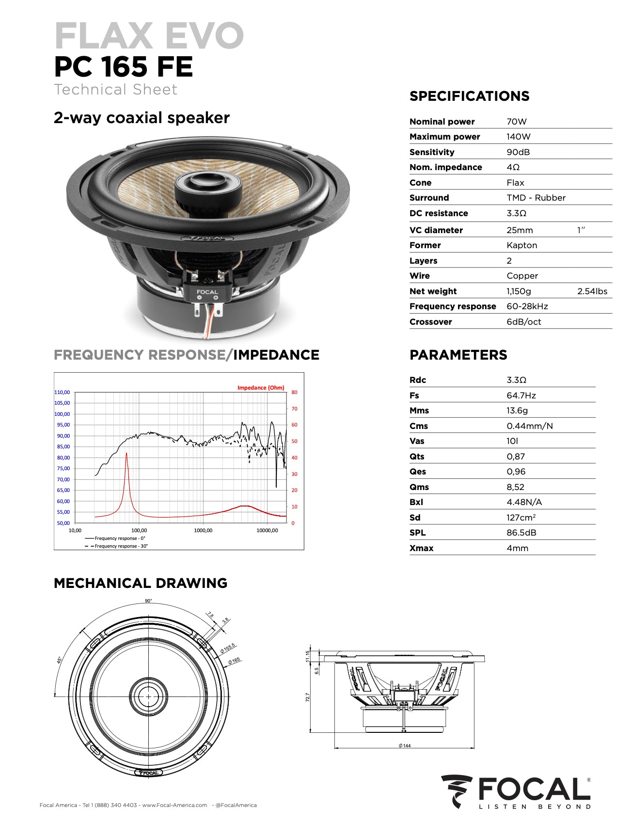 PC 165 FE Focal Flax Evo 6.5