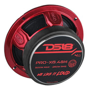 DS18 PRO-X6.4BM Professional Car Audio Speaker 250W RMS