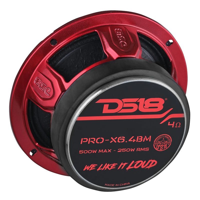 DS18 PRO-X6.4BM Professional Car Audio Speaker 250W RMS