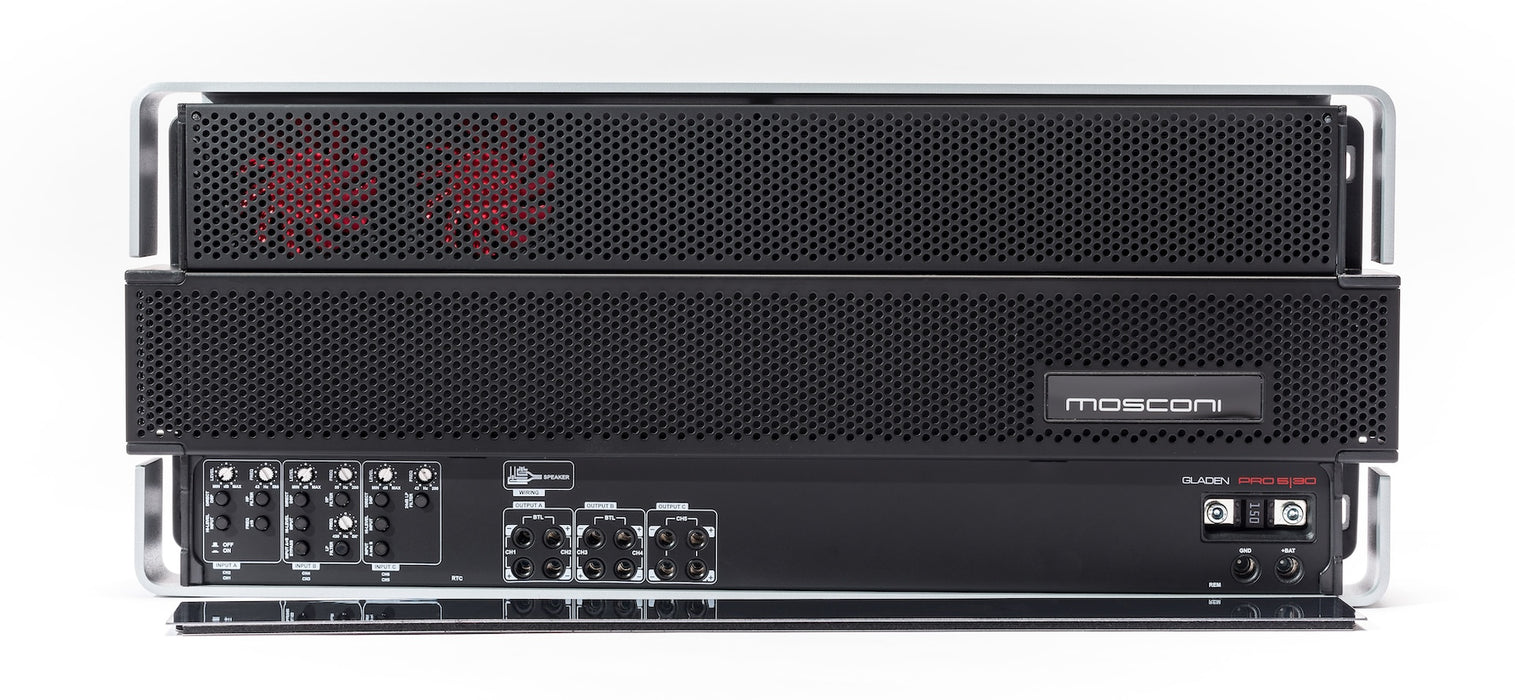 PRO 5|30 Mosconi Gladen Pro Line 5 Channel Class A/B Full Range Amplifier + Class D Sub Output, 2x95W 4 Ohm + 2x185W 4 Ohm, 1x660W 4 Ohm or 1x1030W 2 Ohm, Car Audio Amplifier