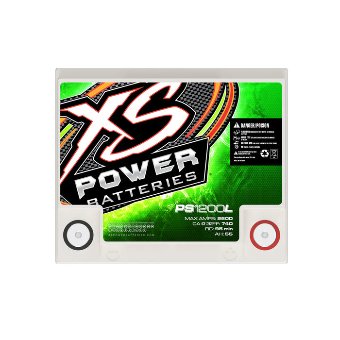 PS1200L XS Power Powersports Battery 12V AGM 55aH 2,600A Max 1500W/3000W