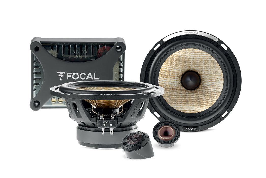 PS 165 FXE Focal Flax Evo 6.5" 2-Way Component Speakers Kit w M Dome Tweeters 80W RMS Performance Car Audio 4 Ohm (Pair)