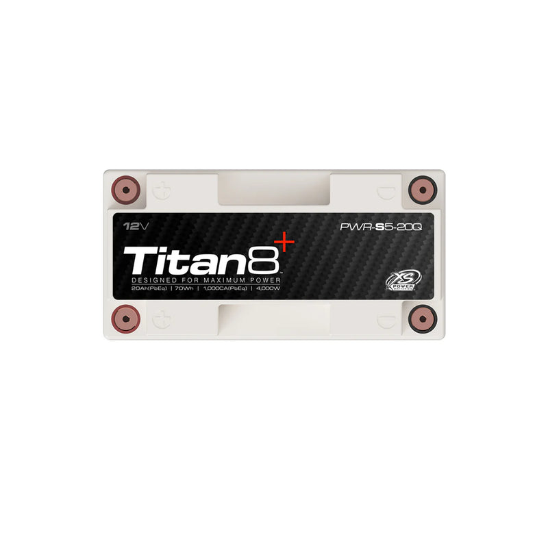 PWR-S5-20Q XS Power Powersports Battery 12V Lithium LTO Titan8 BCI Group 20/20L - 4,000 Watts Max 20Ah