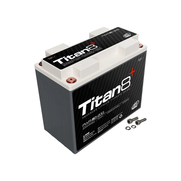 PWR-S5-20Q XS Power Powersports Battery 12V Lithium LTO Titan8 BCI Group 20/20L - 4,000 Watts Max 20Ah