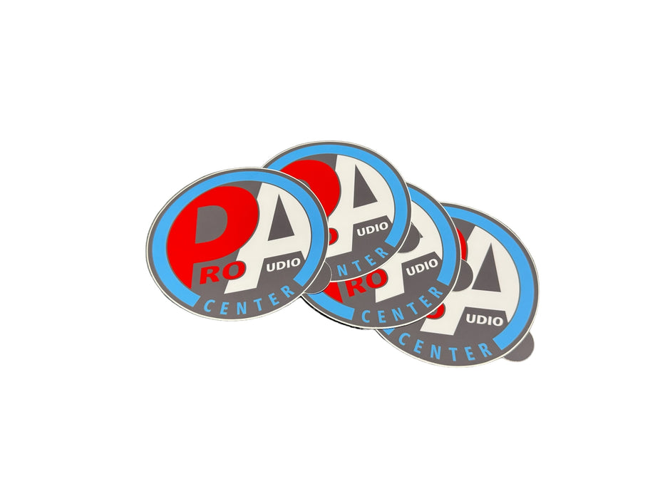 Pro Audio Center Multi-Color Sticker 4" Round Circle PAC Logo