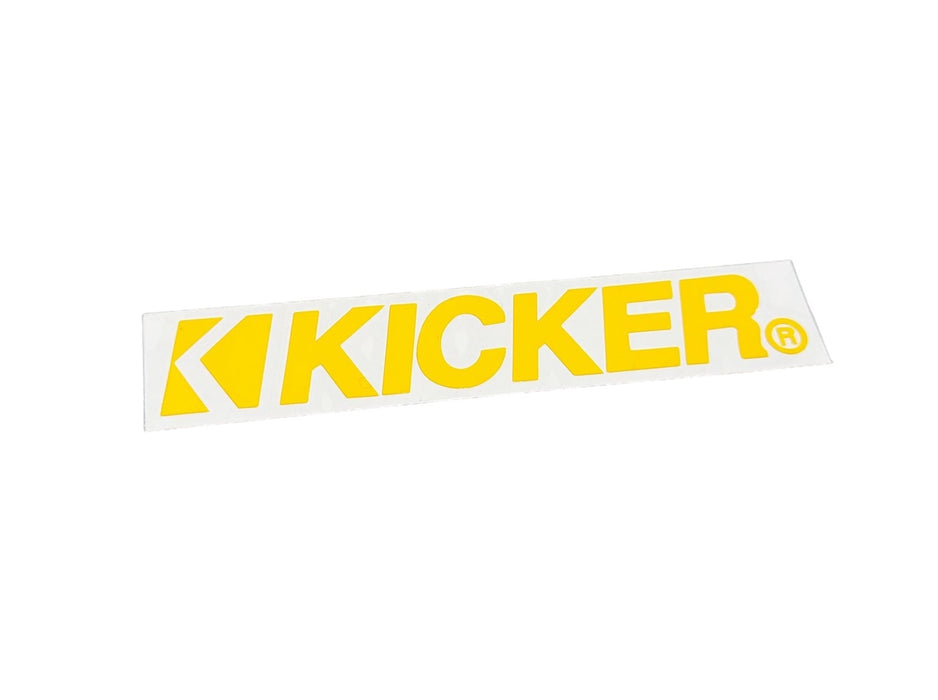 KICKER Logo 6" Horizontal Sticker Vinyl (Yellow)