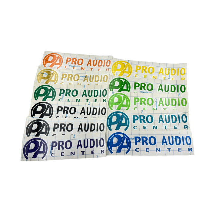 Pro Audio Center Vinyl Cut Sticker 10" Horizontal PAC Logo