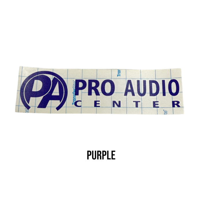 Pro Audio Center Vinyl Cut Sticker 10" Horizontal PAC Logo