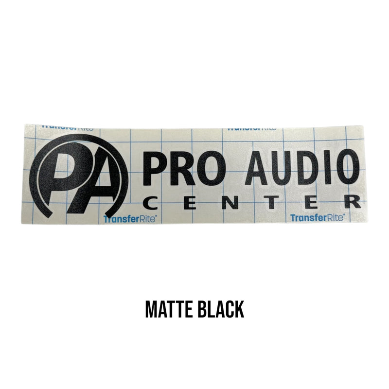 Pro Audio Center Vinyl Cut Sticker 10" Horizontal PAC Logo