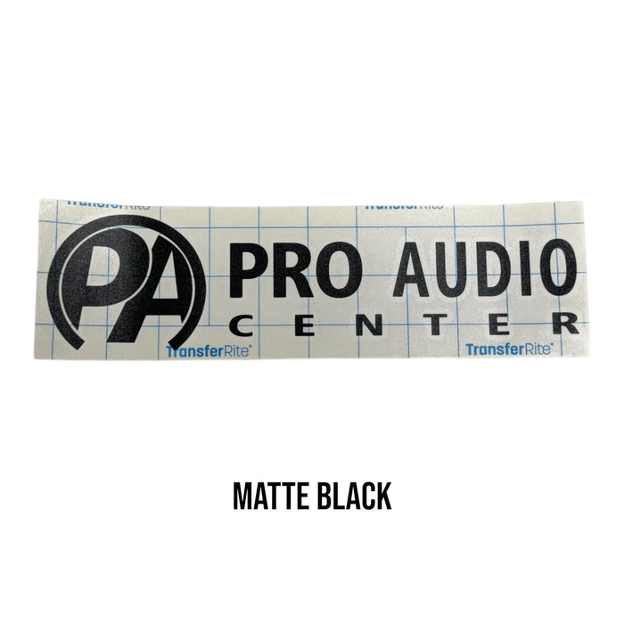 Pro Audio Center Vinyl Cut Sticker 10" Horizontal PAC Logo