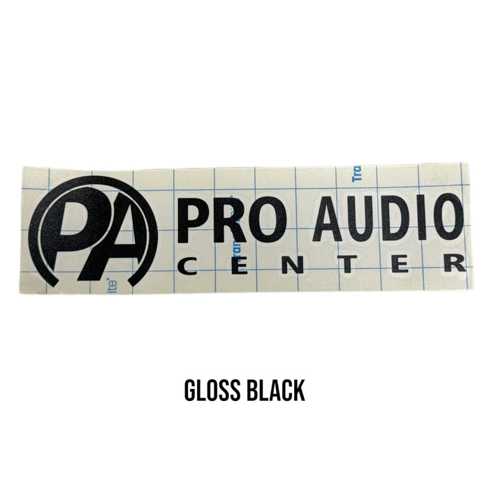 Pro Audio Center Vinyl Cut Sticker 10" Horizontal PAC Logo