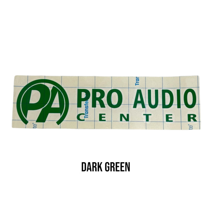 Pro Audio Center Vinyl Cut Sticker 10" Horizontal PAC Logo