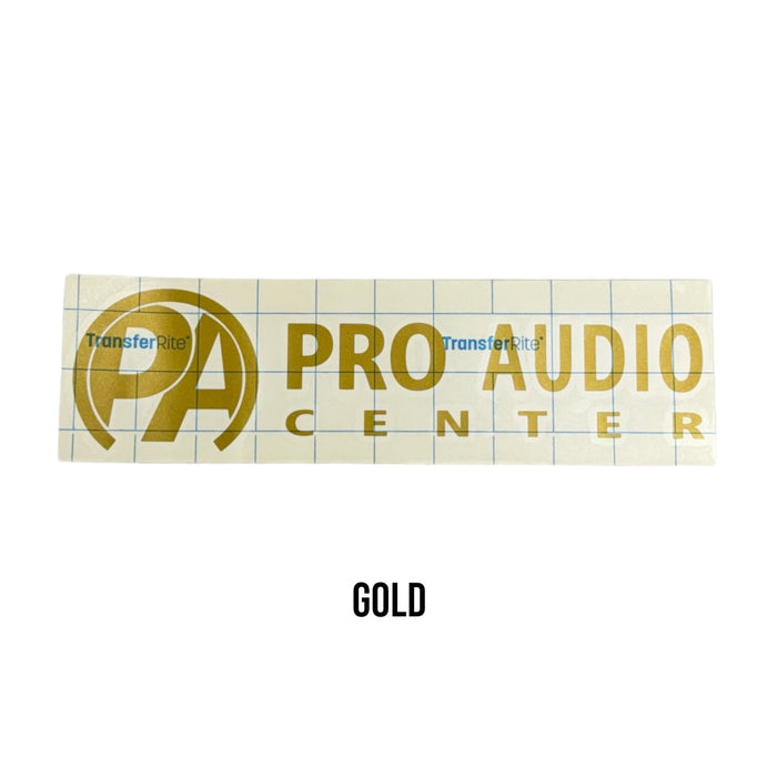 Pro Audio Center Vinyl Cut Sticker 10" Horizontal PAC Logo