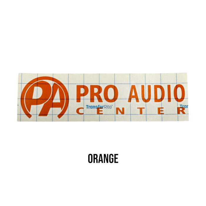 Pro Audio Center Vinyl Cut Sticker 10" Horizontal PAC Logo