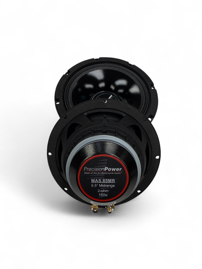 MAS.65MR Precision Power Soundstream Motorcycle Audio 6.5" High Efficiency Midrange Speakers (2 ohm) Pair (Match With HD14.FHT)