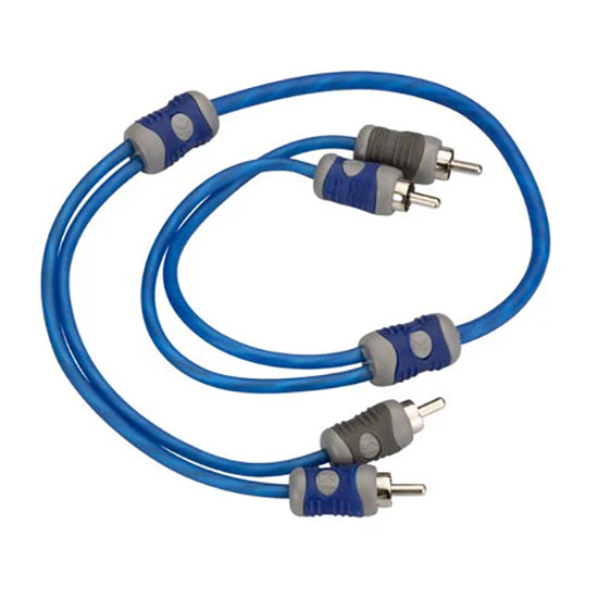 46KI205 KICKER K-Series 2-Channel RCA Interconnects, 0.5 Meter / 18 Inch
