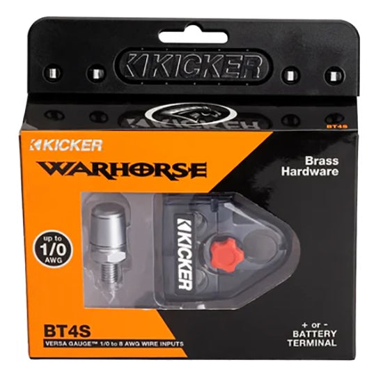 50BT4S KICKER Warhorse WXA Series Positive/Negative Battery Terminal with Side Post Adapter, 4 Output