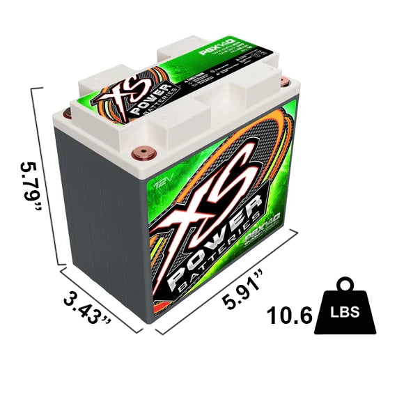 PSX14Q XS Power Powersports Battery 12V AGM 16aH 800A Max 240CA - BCI Group 14Q