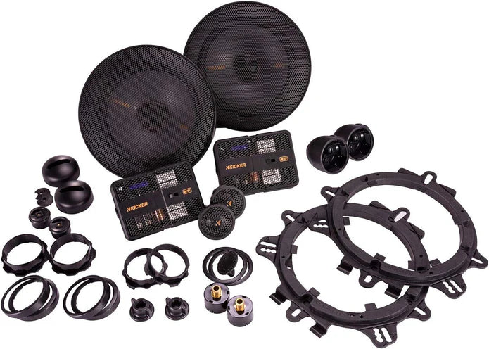 51KSS6504 KICKER KS Series 6.5" 6 1/2 Inch Component Speakers 1" Inch Tweeters 125W RMS Car Audio 4 Ohm (Pair)