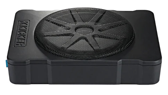 51HS10 KICKER Hideaway Series 10" Powered Subwoofer Compact Enclosure Wiring Harness & Bass Control Knob Included