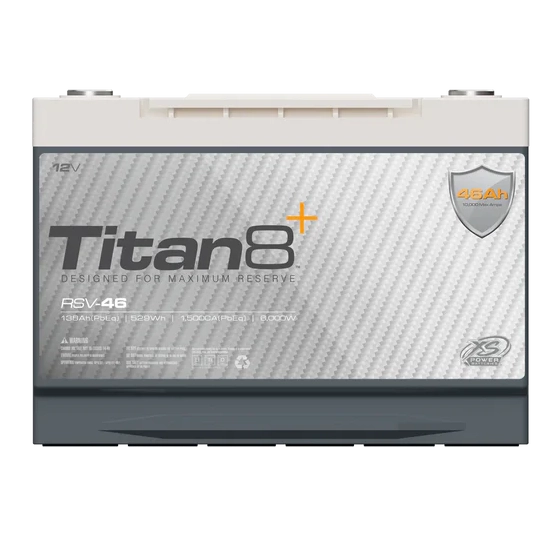 RSV-46 XS Power Battery Titan8 12V Lithium LTO Titanate 138aH Equivalent 10,000 Watts Max - BCI Group 34