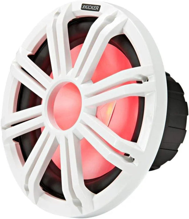 45KMG10W KICKER 10" White Grille w/ RGB LEDs for Marine KM10 + KMF10 Subwoofer Subs