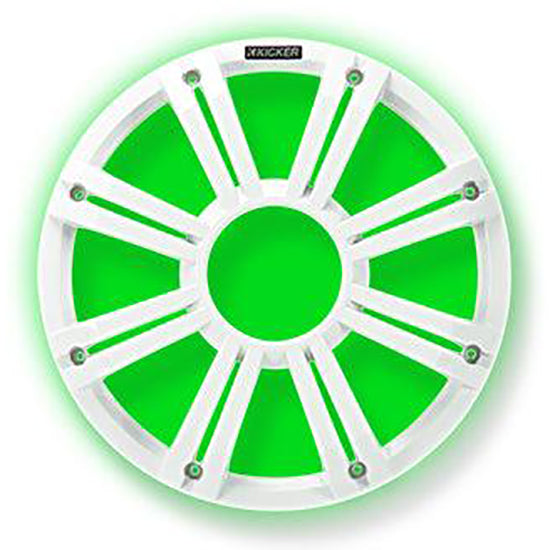 45KMG12W KICKER 12" White Grille w/ RGB LEDs for Marine KM12 + KMF12 Subwoofer Subs