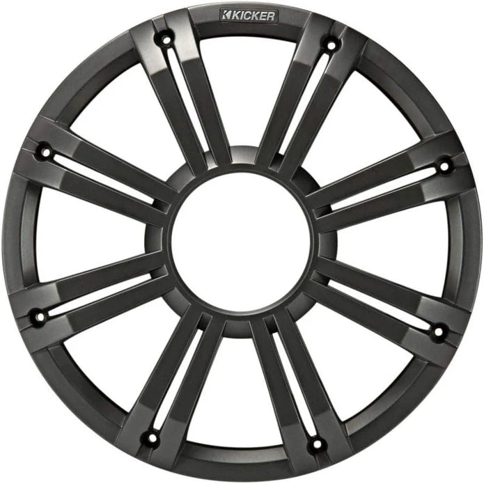 45KMG12C KICKER 12" Charcoal Grille w/ RGB LEDs for Marine KM12 + KMF12 Subwoofer Subs