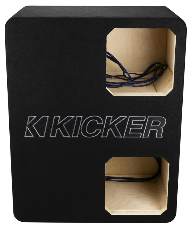 49DUL7X12 KICKER Solo-X 12" L7X Dual Subwoofer Unloaded Enclosure Ported Box