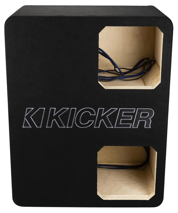 49DUL7X12 KICKER Solo-X 12" L7X Dual Subwoofer Unloaded Enclosure Ported Box