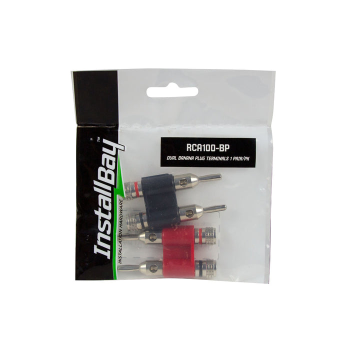 RCA100-BP METRA RCA Banana Plug Terminals (Pair Red & Black)