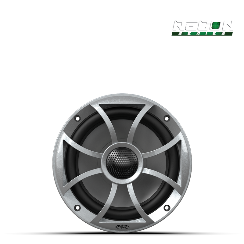 RECON 6-S Wet Sounds Recon Series 6.5" High-Output Component Style Coaxial Speakers w/ XS-Silver Grilles 60W RMS 4 Ohm (Pair)
