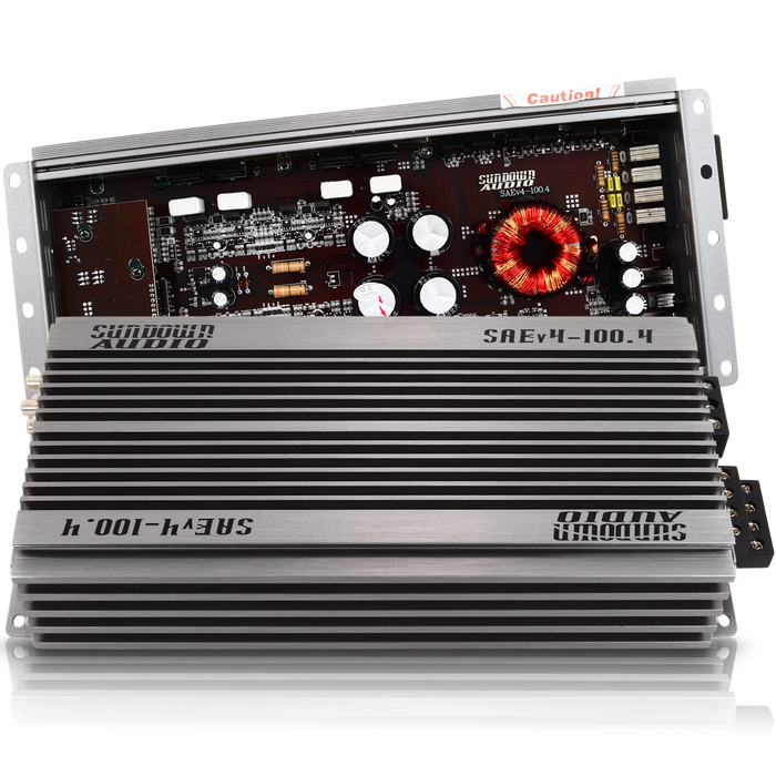 SAEv.4-100.4 Sundown Audio SAEv4 Series 4-Channel Full Range High Fidelity Class A/B Amplifier (100Wx4 RMS 4 OHM) (125Wx4 RMS 2 OHM)