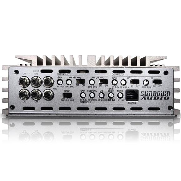 A-SALT17005 Sundown Audio SALT Series 5-Channel Full Range + Subwoofer Digital Class-D Amplifier SALT-1700.5 (125Wx4 4 OHM + 1300Wx1 1 Ohm)