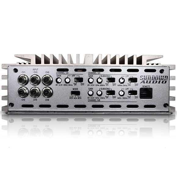 A-SALT20006 Sundown Audio SALT Series 6-Channel Full Range Digital Class-D Amplifier SALT-2000.6 (100 x 2 CH 1&2) + (150 x 2 CH 3&4) + (200 x 2 CH 5&6 ) @4 Ohm
