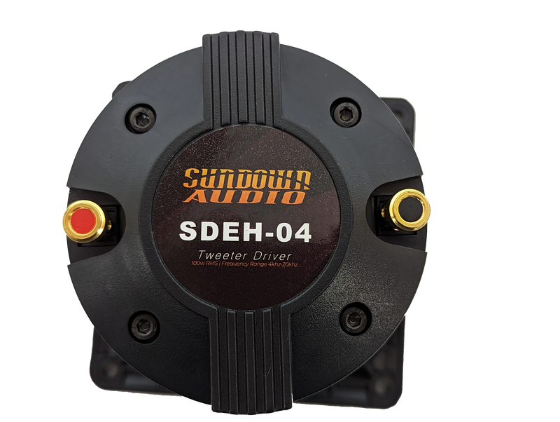 S-SDEH-04 Sundown Audio SDEH04 100 WATT Square Horn Driver Tweeter SPL PA Pro Sound High Output 4 Ohm (Single)