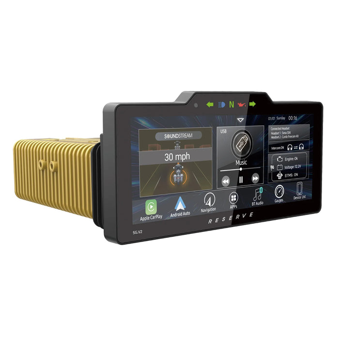 SG.V2 Precision Power Soundstream Advanced Plug-n-Play Motorcycle Audio Headunit Radio Upgrade for 1998-2013 Harley Davidson Street Glide Motorcycles w/ Wireless Apple CarPlay, Android Auto, iDatalink Maestro, iGO GPS Navigation, SiriusXM Ready