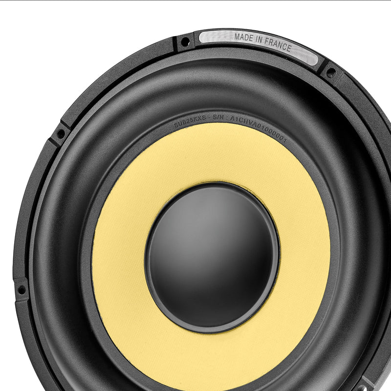 SUB 25 KXS Focal K2 Power Evo 10" Shallow Subwoofer Slim Sub 350W RMS 4 Ohm SVC