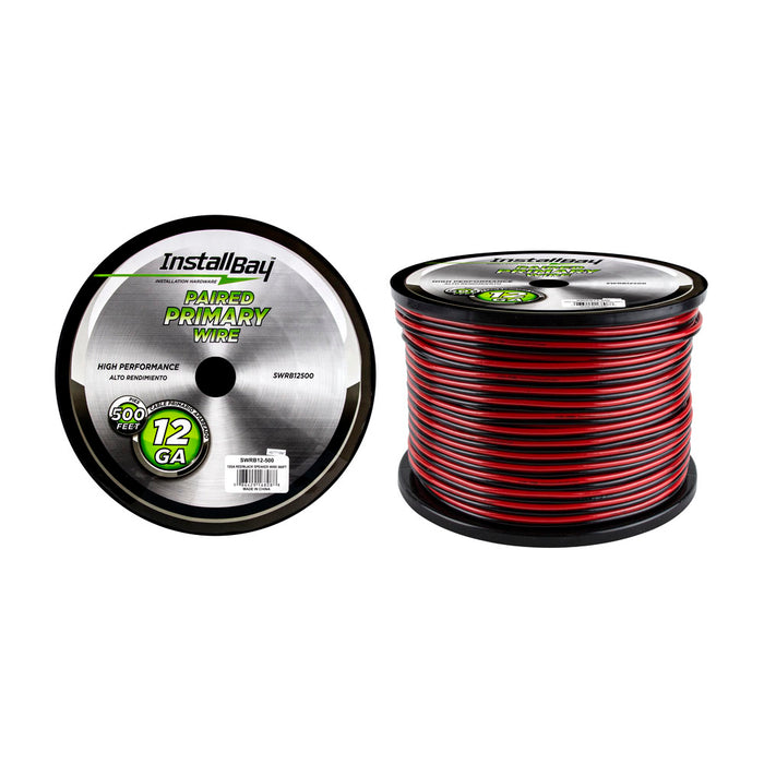 SWRB12500 METRA 12 Gauge OFC Red/Black Speaker Wire Spool (500FT)