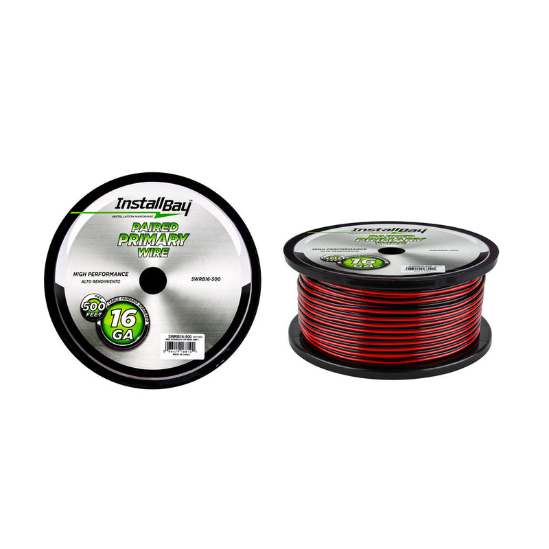 SWRB16-500 METRA 16 Gauge OFC Red/Black Speaker Wire Spool (500FT)