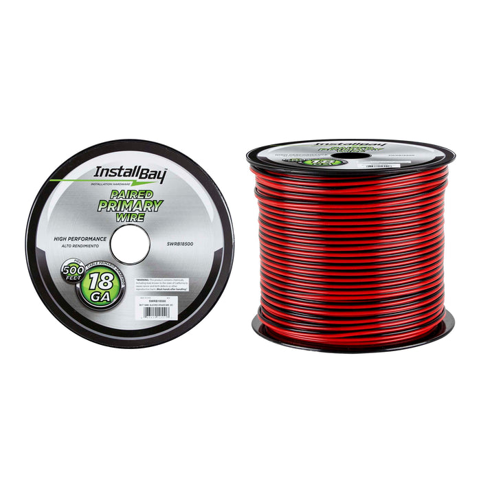 SWRB18500 METRA 18 Gauge OFC Red/Black Speaker Wire Spool (500FT)