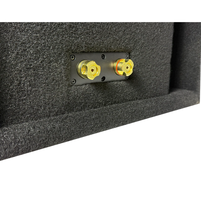 12SXK-P Black Atrend Single 12" Kicker Solo X Box w/ Custom front Plate (Unloaded Enclosure)