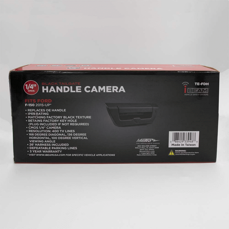 TE-FDH METRA Rear-View Ford Tailgate Handle Backup Camera 2015-2017